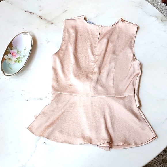 Zara shimmering sand gold blouse size medium - Picture 2 of 10